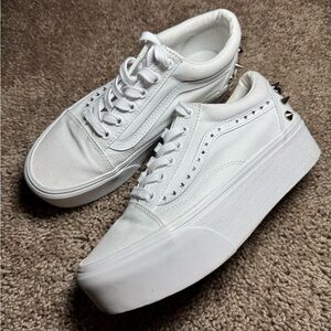 Vans Women's White Platform Sneakers